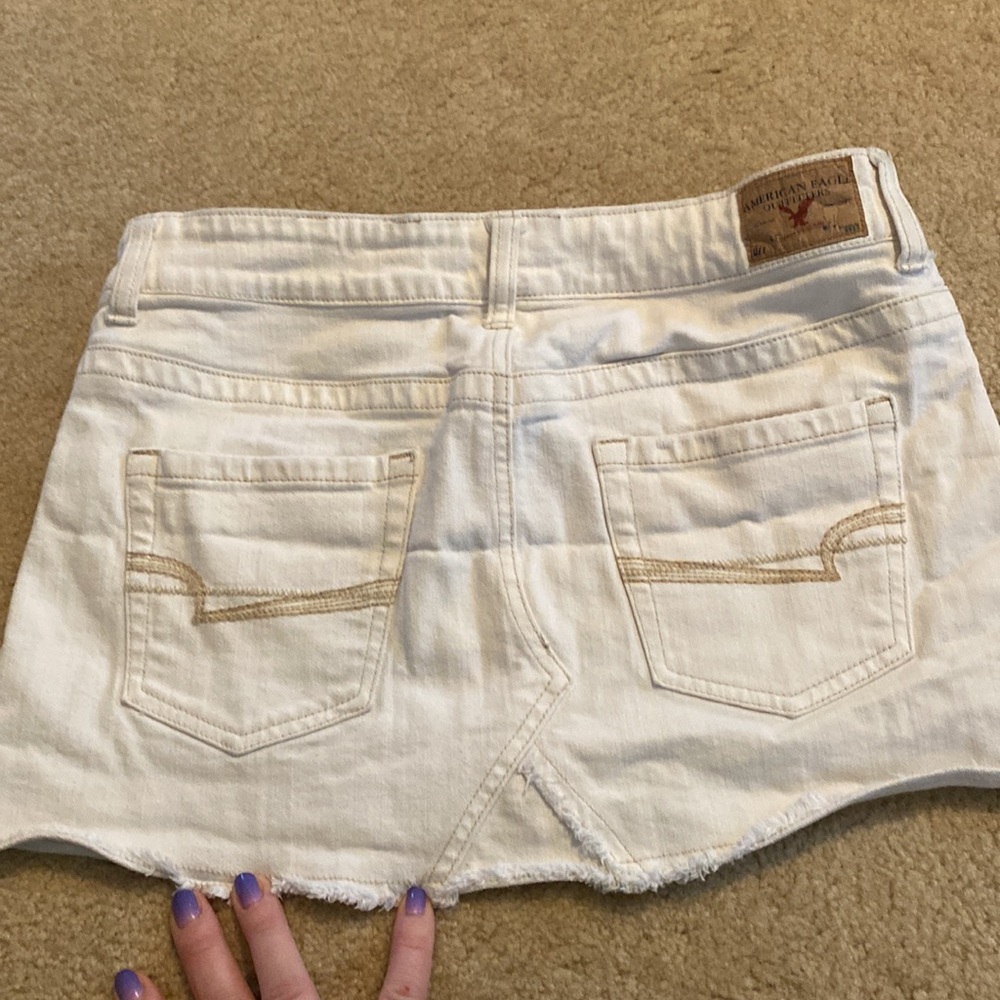 🎉Host Pick!🎉Cream Denim Skirt size 8 - Picture 4 of 5